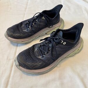Hoka One One 9.5 Clifton Edge Navy Blue Sneakers Athletic Shoes